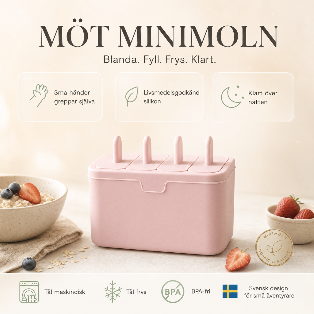 Möt Minimoln — blanda, fyll, frys, klart